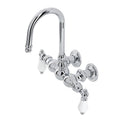 Polished Chrome Tub Wall Mount Clawfoot Tub Faucet W841157