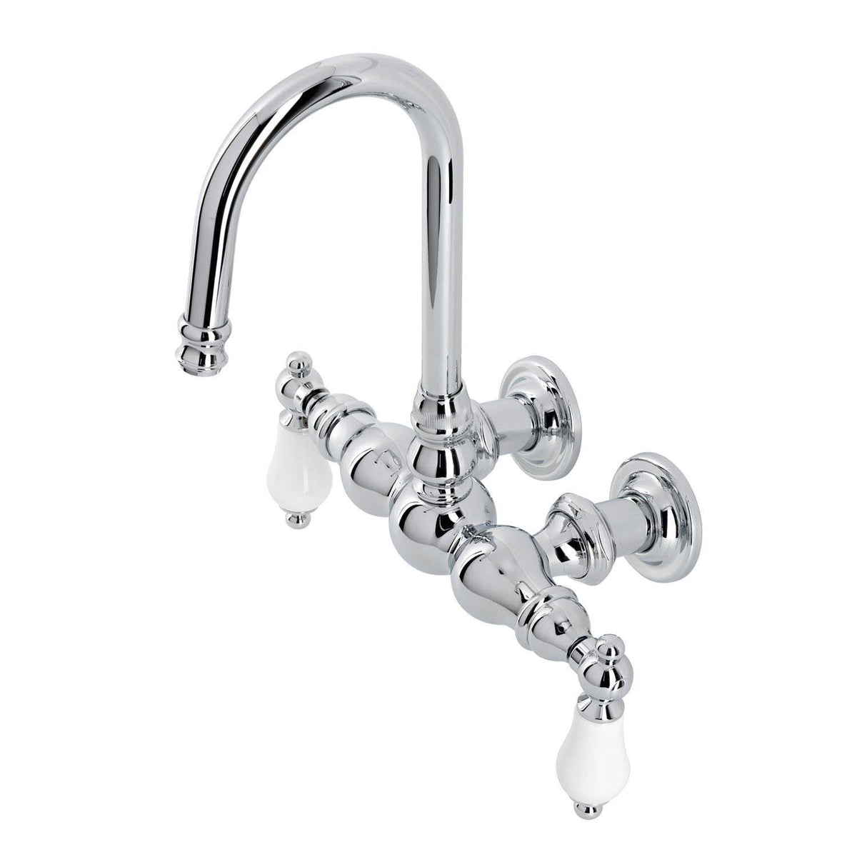 Polished Chrome Tub Wall Mount Clawfoot Tub Faucet W841157