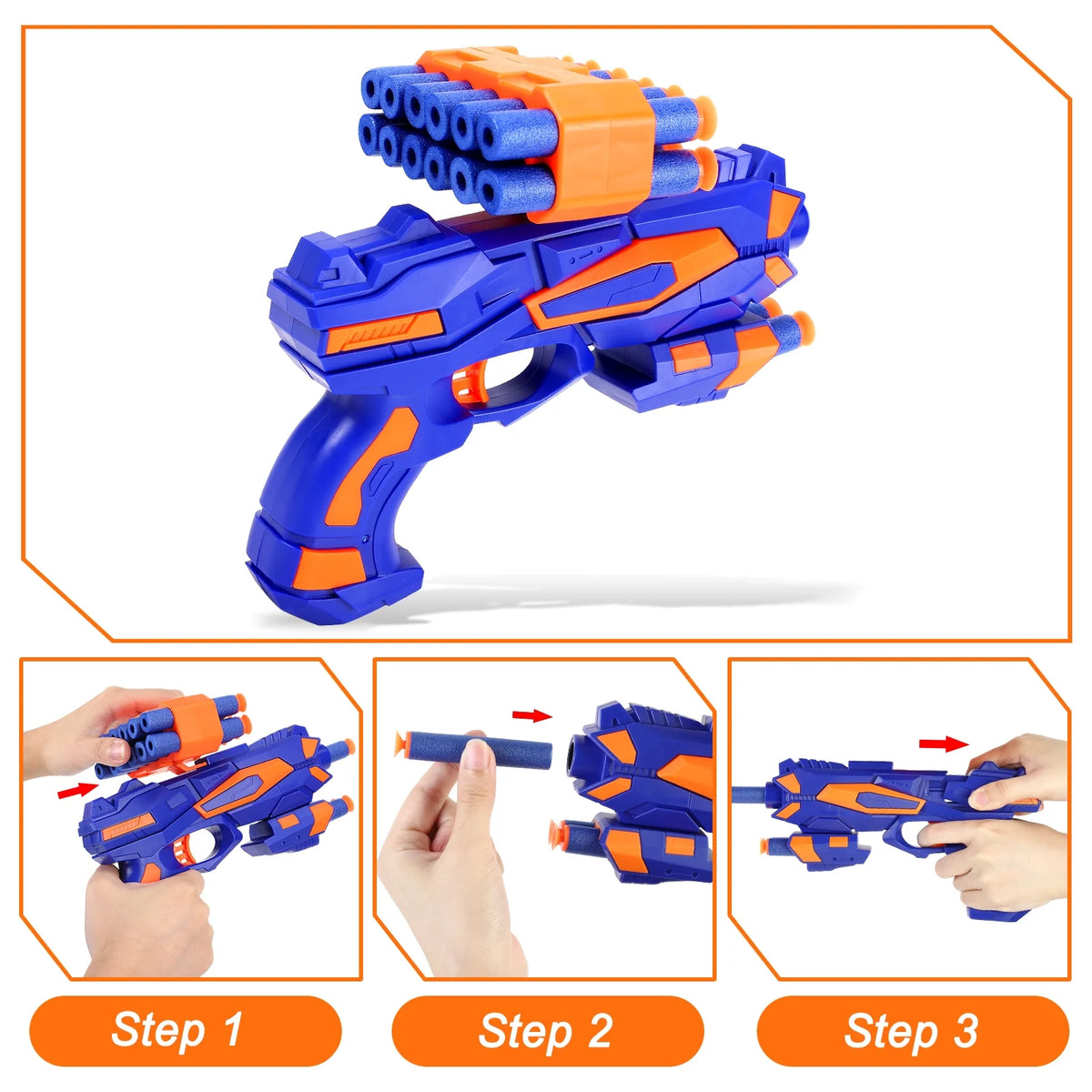 Electronic Auto-Reset Shooting Target Kit with Foam Darts L2706