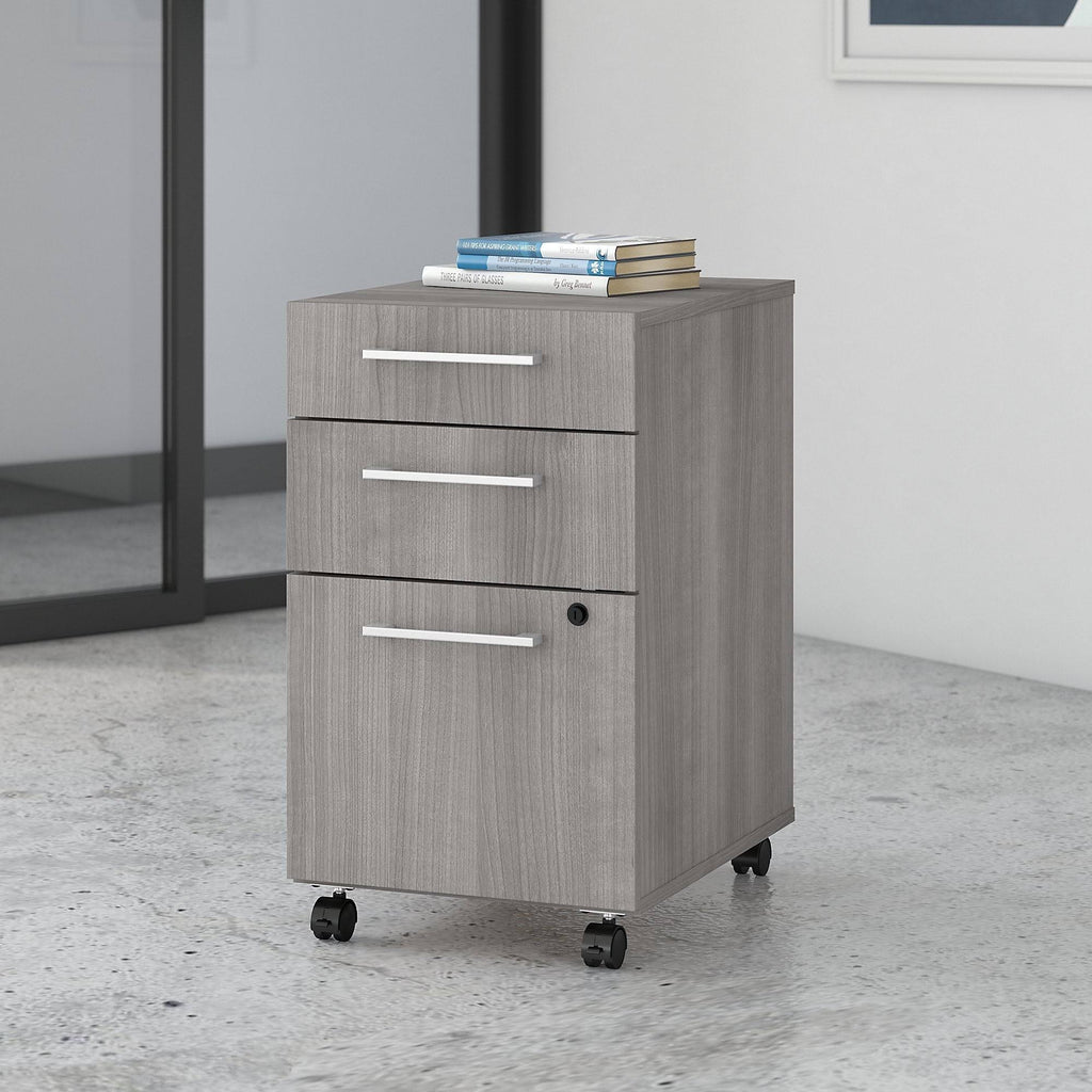3 Drawer Mobile File Cabinet Platinum Gray T2834