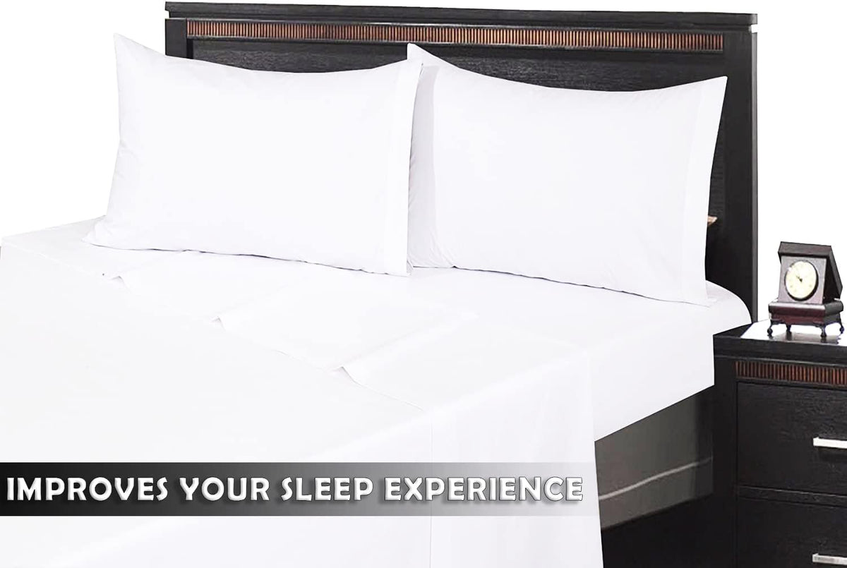 White Twin Percale Flat Sheet Pack of 2 S99974