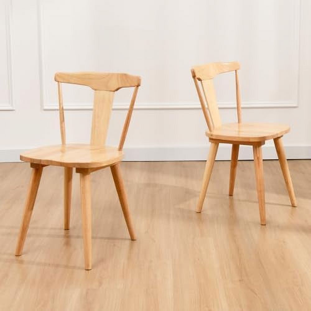 White Oak Wood Dining Chairs Set of 2 D62334