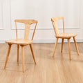White Oak Wood Dining Chairs Set of 2 D62334