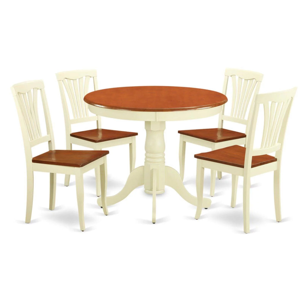 Antique 5-piece Dining Set with Round Table R502644