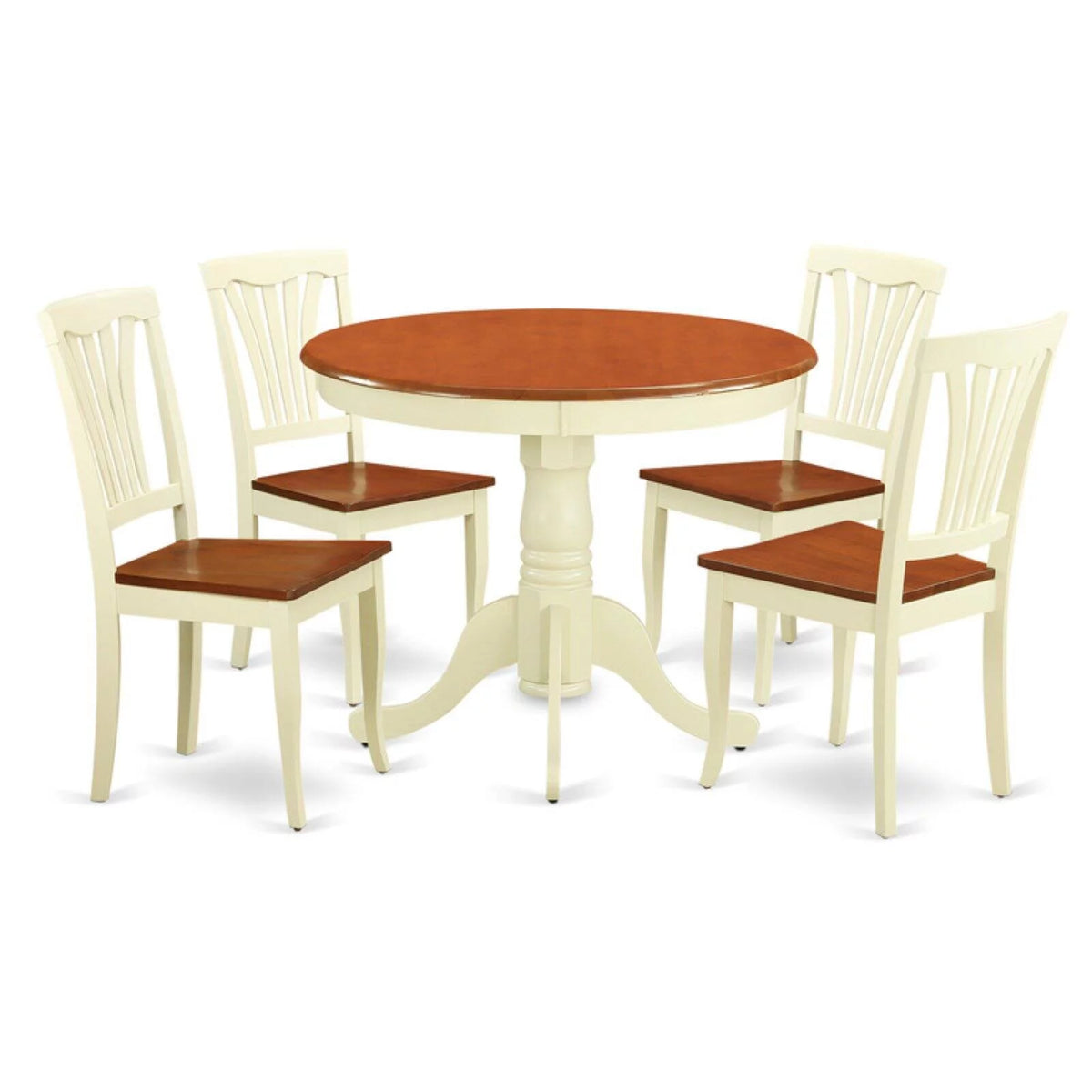 Antique 5-piece Dining Set with Round Table R502644