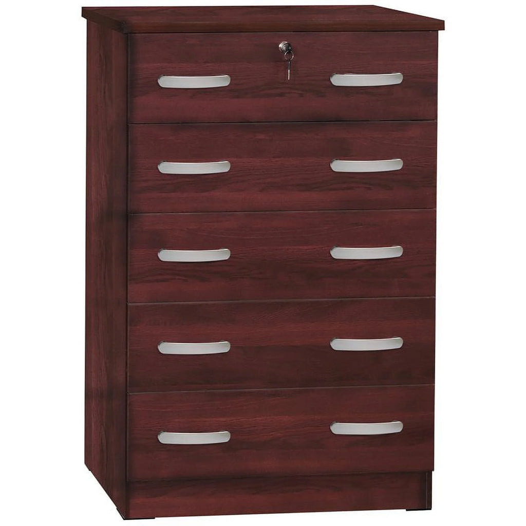 3-Piece Set with Twin Bed Dresser with Lock and Nightstand in Black R772121