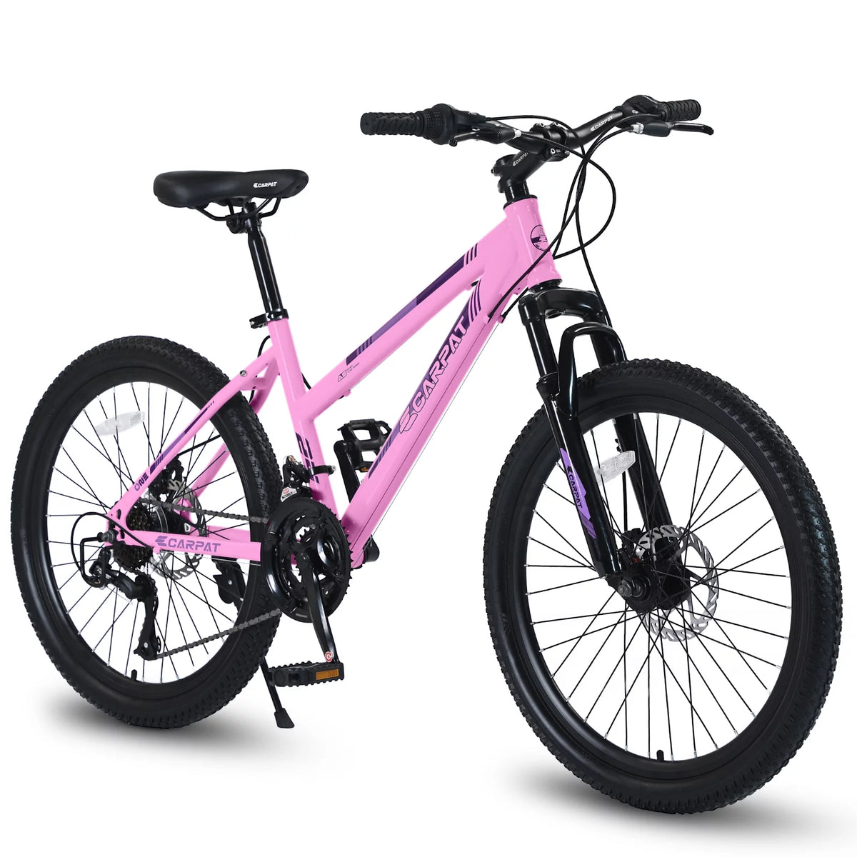 24 inch Mountain Bike with Dual Disc Brakes White O578