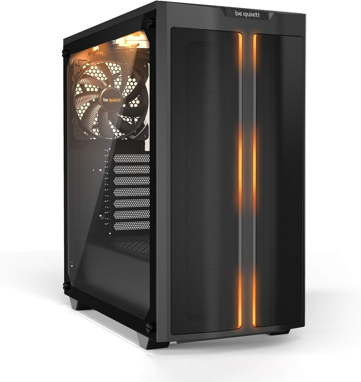 Black Mid Tower ATX Case with Tempered Glass Window L908
