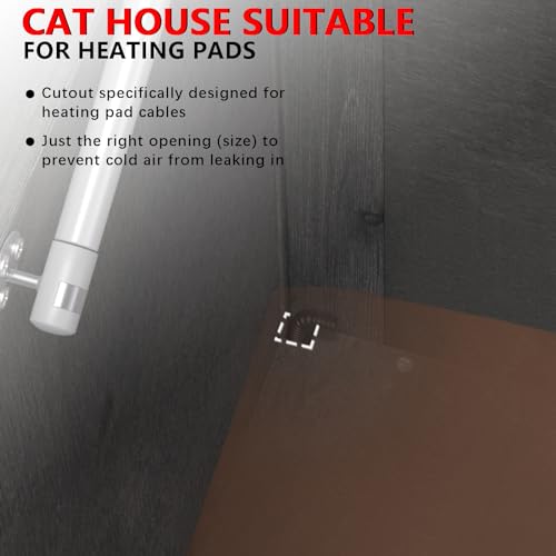 Outdoor Feral Cat House Heated Cat Shelter with Insulated Foam 34.5"X21.5"x27.2" M52419