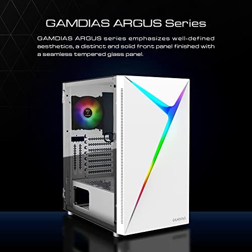 ATX Mid Tower Gaming Computer PC Case with Tempered Glass Swing Door X10557