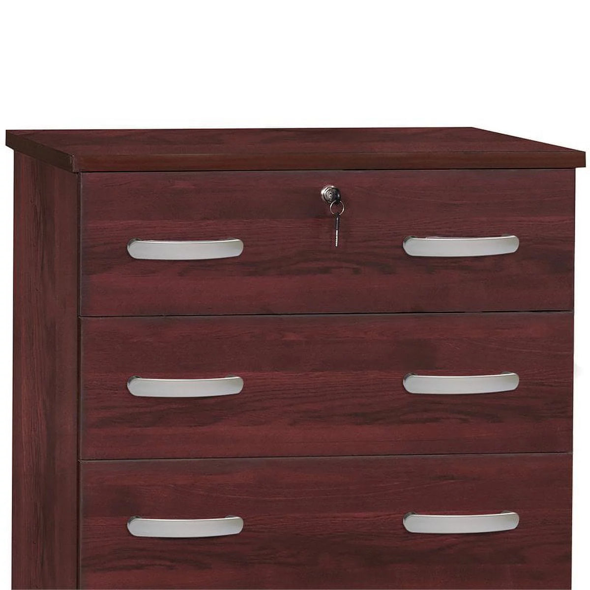 3-Piece Set with Twin Bed Dresser with Lock and Nightstand in Black R772121