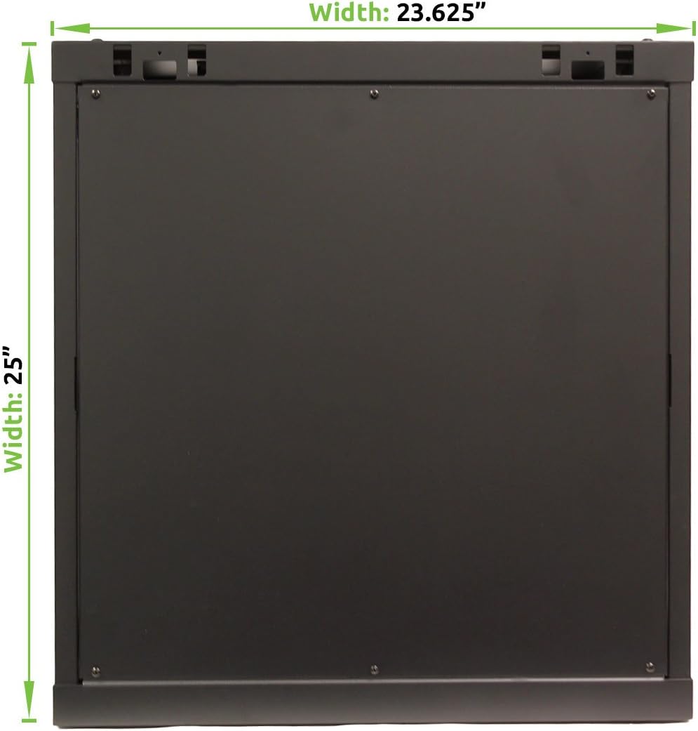 12U Wall Mount Network Server Cabinet Rack Enclosure Glass Door Lock C37401
