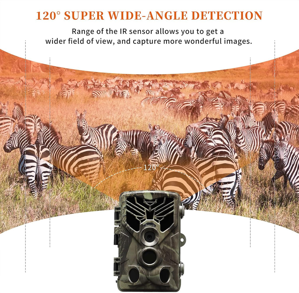 WiFi Trail Camera, 1520P 36MP Night Vision Motion Activated Waterproof Hunting Camera J25387