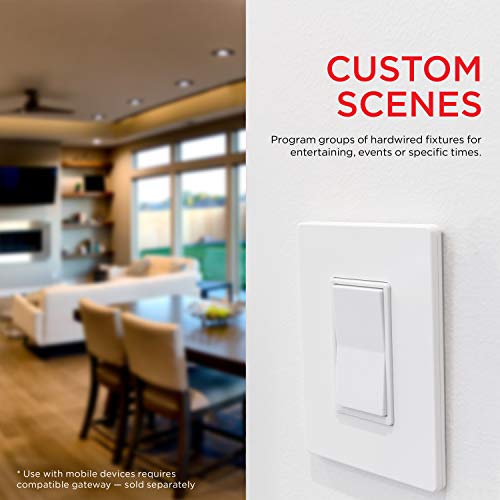 White In-Wall Rocker Paddle Smart Switch 2 Pack Y56578