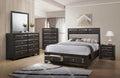 Queen Size 4pc Bedroom Furniture Set with Dresser Mirror Nightstand O27800