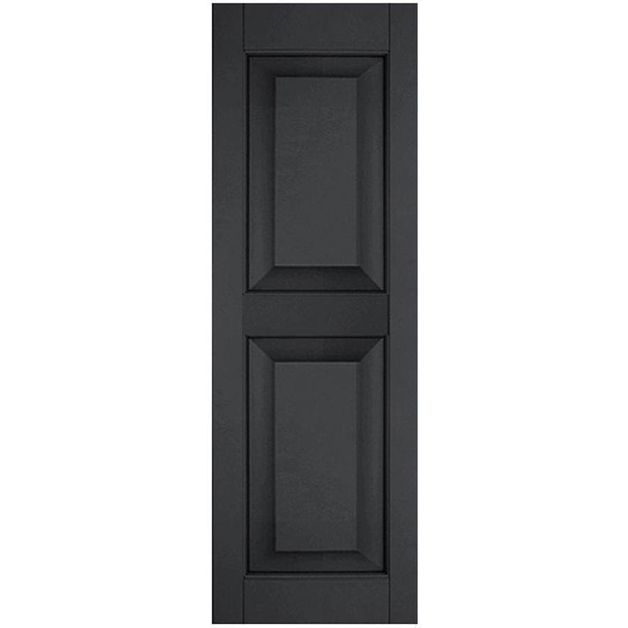 2-Pack 12-in W x 72-in H Black Raised Panel Wood Western Red Cedar Exterior Shutters A7947