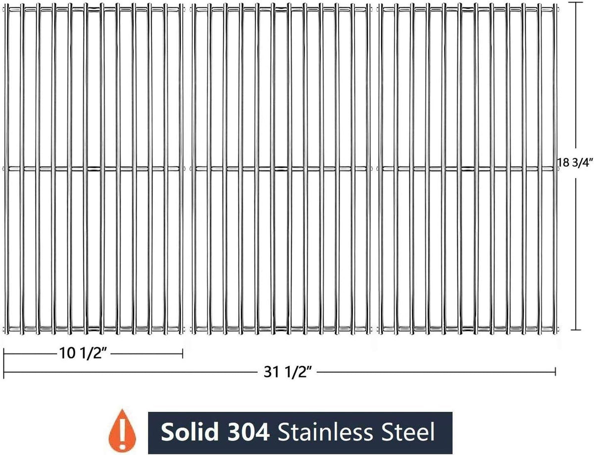 18.75 inch SUS304 Stainless Steel Gas Grill Grates, Pack of 2 B339713