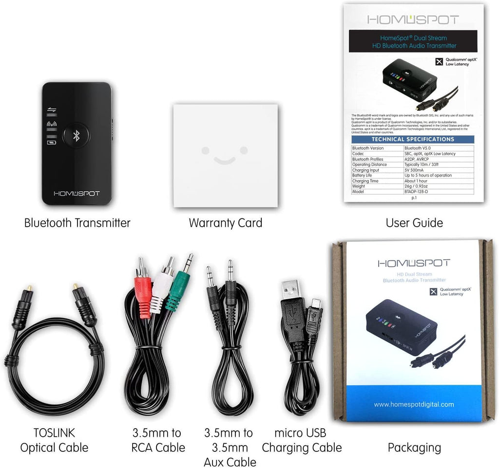 Bluetooth 5.0 Low Latency Wireless Audio Transmitter G730079