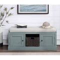 Blue Storage Bench I98654
