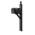 Black Mailbox with Pineapple Finial T852