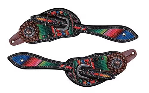 Chocolate Brown Leather Spur Straps O201