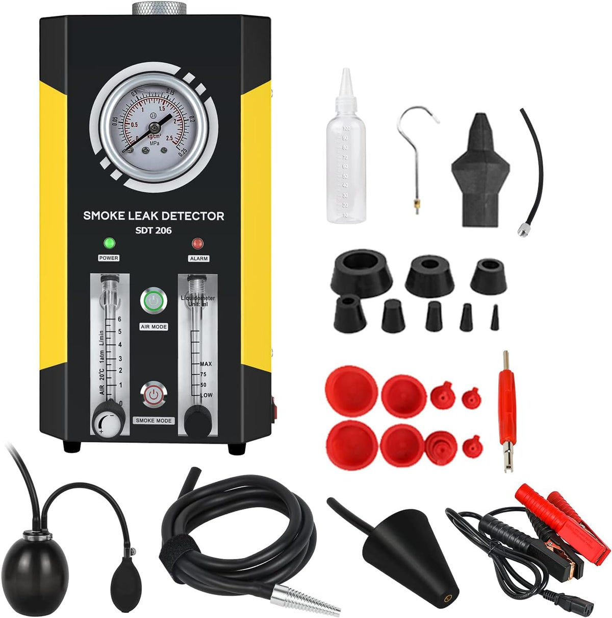 Automotive Smoke Machine Leak Detector EVAP 12V Car Pipe System Smoke Tester with Adjustable Flow Meter C354