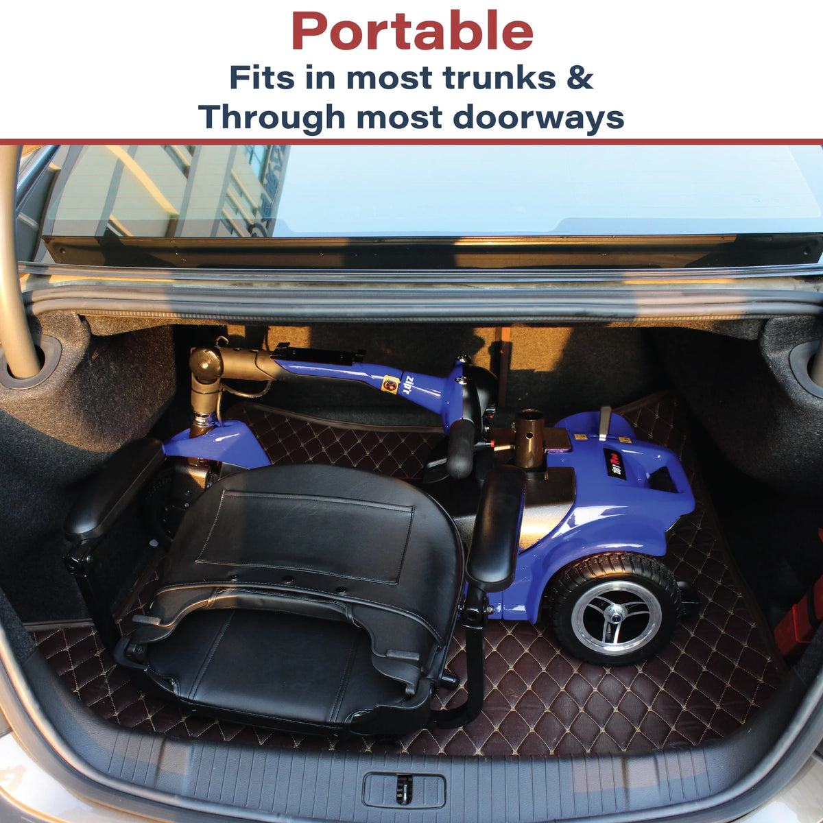 Red 3-Wheel Mobility Scooter C9056