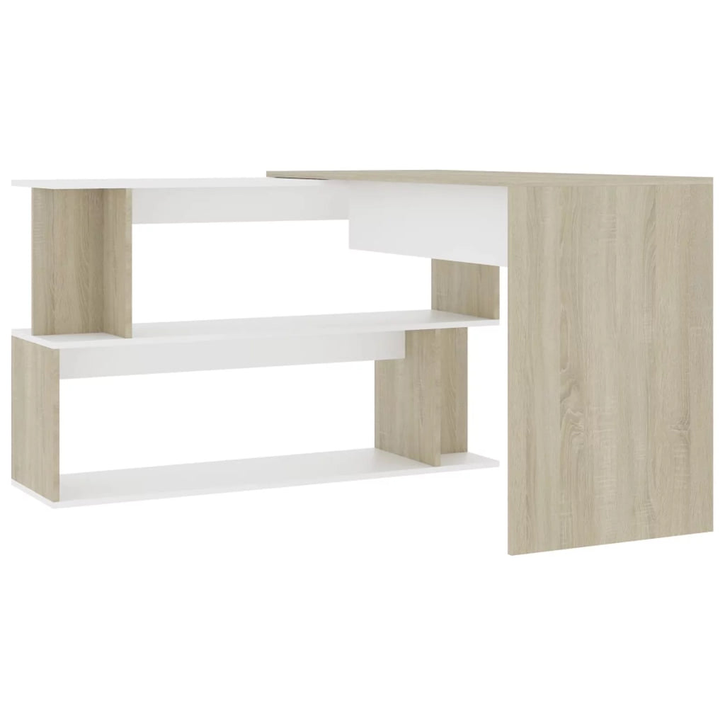 White and Sonoma Oak Corner Desk R92860