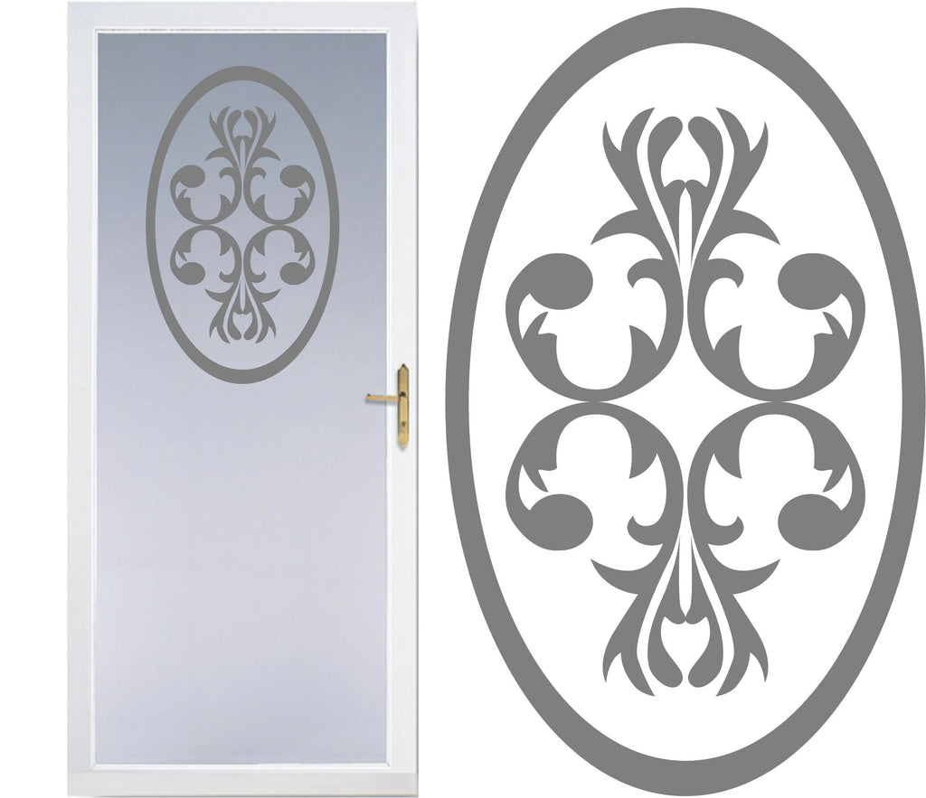 Front Door Etched Glass Vinyl Decals Privacy Safety Stickers Film V267587
