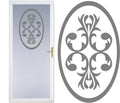 Front Door Etched Glass Vinyl Decals Privacy Safety Stickers Film V267587
