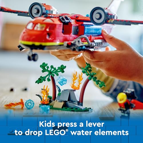 LEGO City Fire Rescue Plane Toy Building Blocks Playset K6370