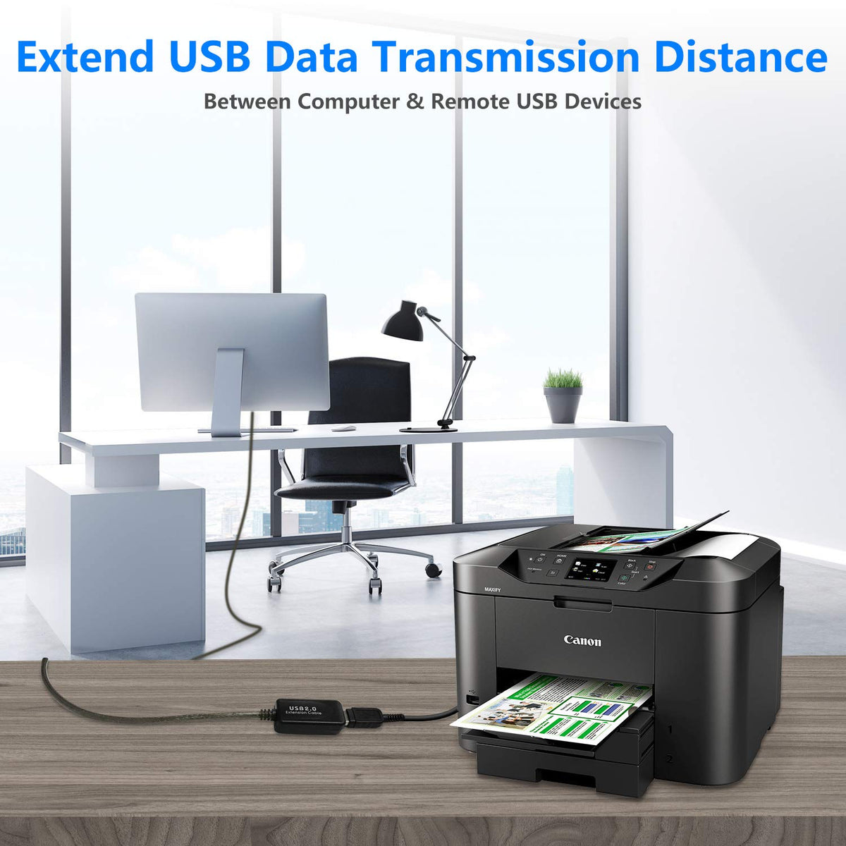 USB 2.0 Type A-Male to A-Female Extension Cable 100ft C3925