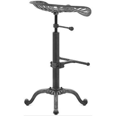 Rustic Industrial Farmhouse Tractor Seat Counter Height Adjustable Bar Stool Cast Iron Swivel Stool Industrial Bar Chair C2755