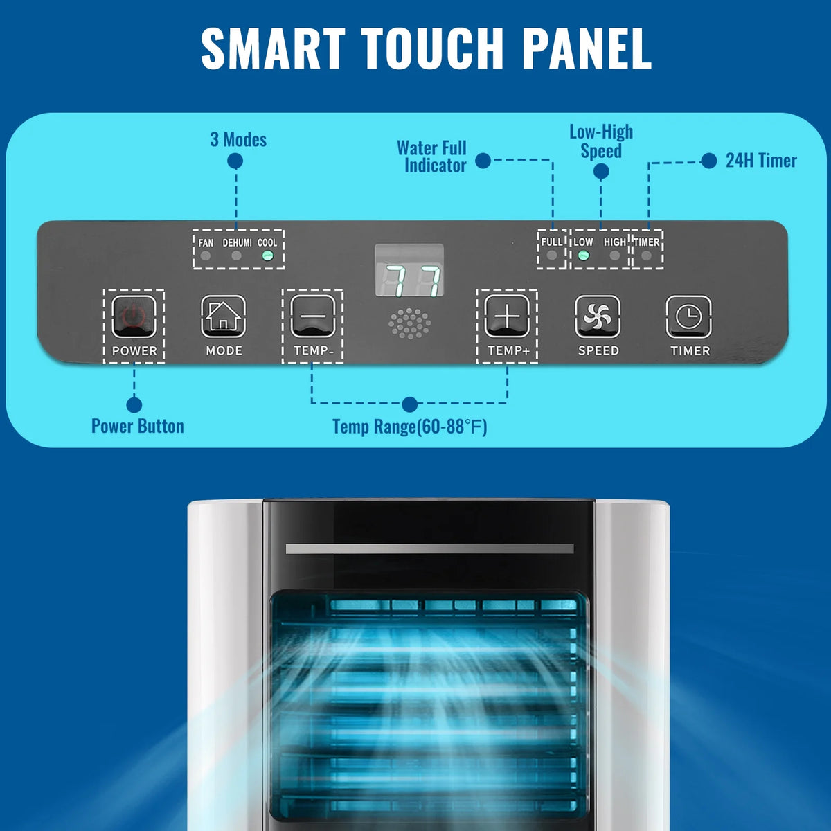 Compact 8000 BTU 3-in-1 Air Conditioner P4212
