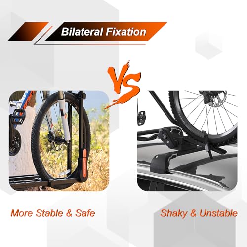Folding Hitch Bike Rack, Heavy Duty Bicycle Carrier Platform, 2-Bike Capacity F71218