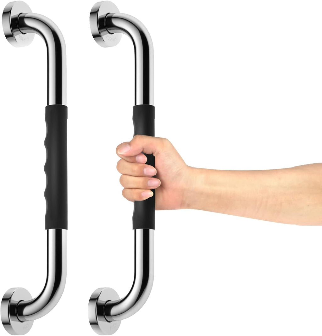 2 Pack 24 Inch Anti-Slip Stainless Steel Matte Black Shower Grab Bars S7632