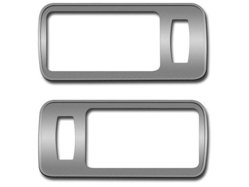 Mustang Interior Door Handle Trim Plates Brushed Stainless Steel Pair Q715562