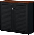 Antique Black and Hansen Cherry Storage Cabinet with Doors W18989