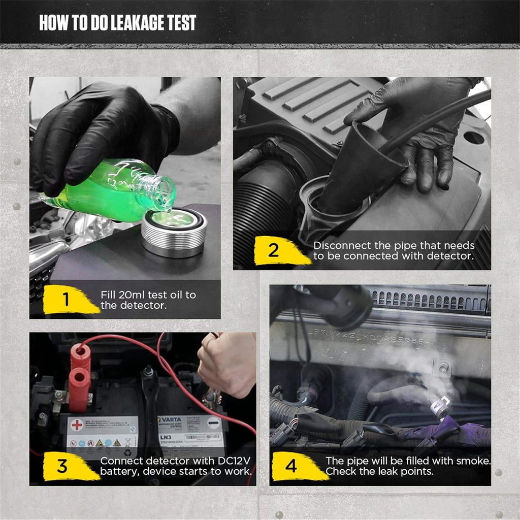 Automotive Smoke Machine Leak Detector EVAP 12V Car Pipe System Smoke Tester with Adjustable Flow Meter C354
