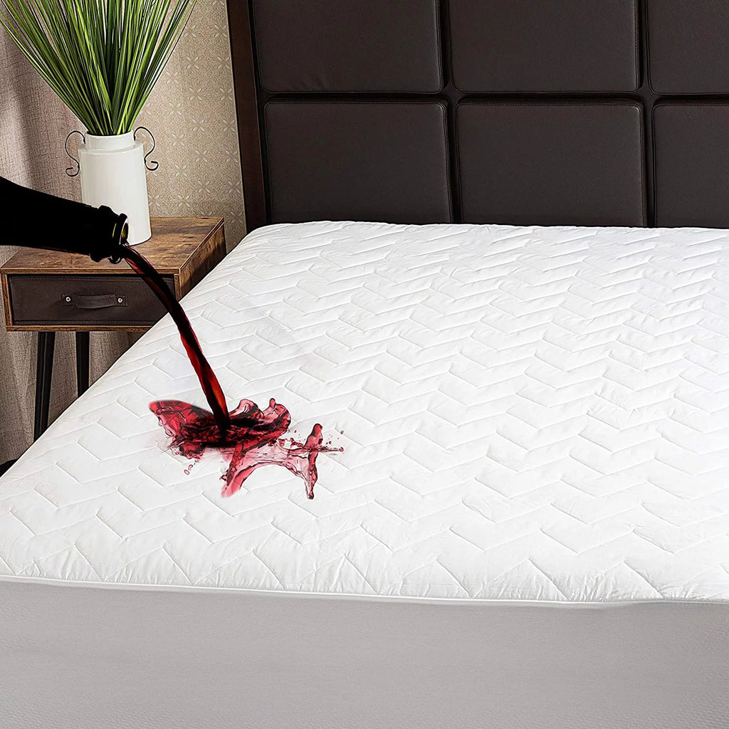 Waterproof Hypoallergenic Queen Size Cotton Mattress Pad Cover I598377