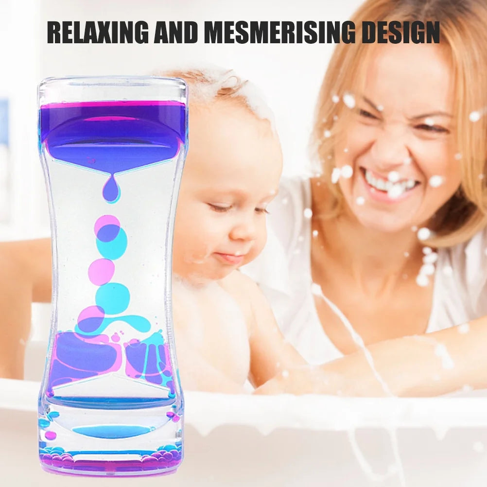 2-Pack Liquid Motion Bubbler Toy, Colorful Hourglass Timer H69225