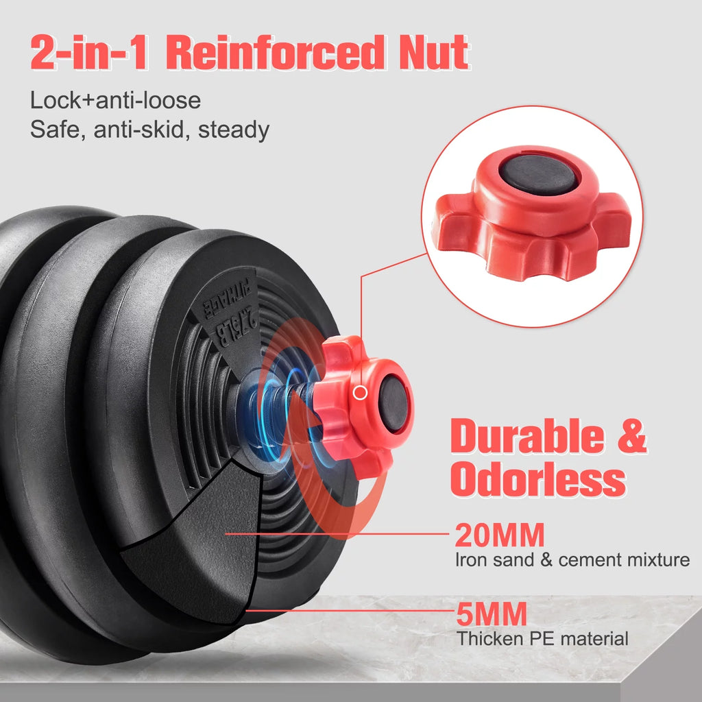 6 in 1 Adjustable Dumbbells Set M78268