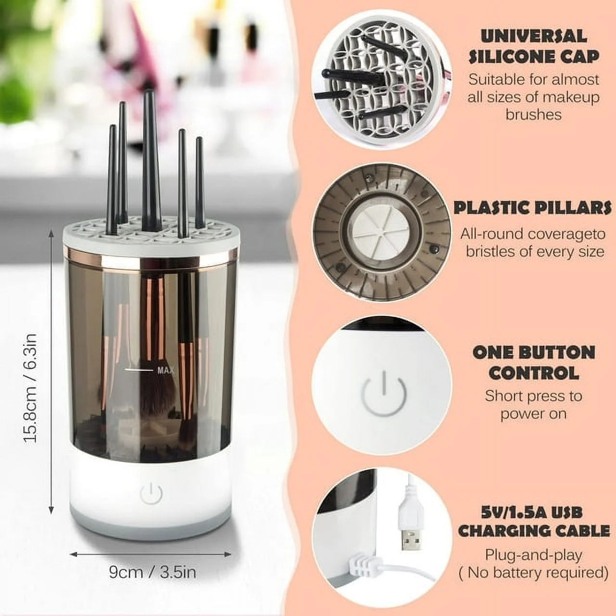 Automatic Electric Makeup Brush Cleaner Tool J50098