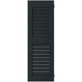 Dark Green Open Louvered Wood Shutters (Per Pair) W8113