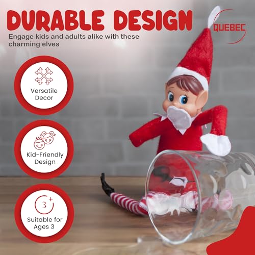 12 Inch Boy & Girl Christmas Elf Figures K171245