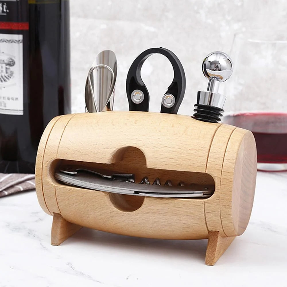 4 PCS Stainless Steel Wine Opener Set G38629