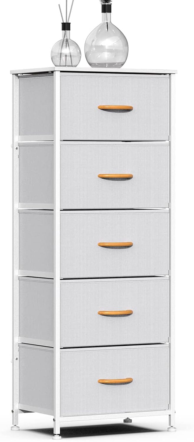 Brown 4 Drawer Vertical Dresser Storage Tower M483975