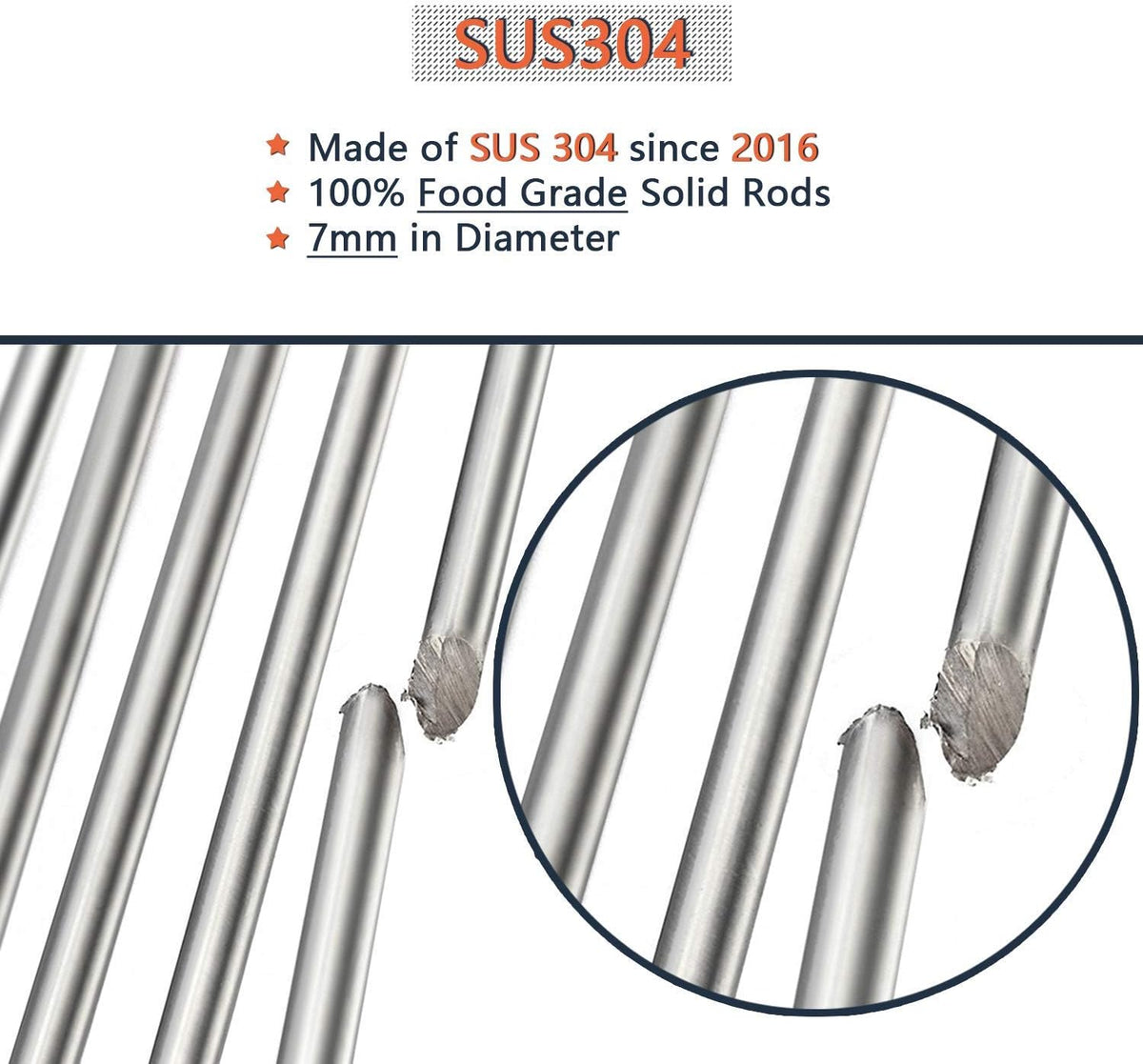 18.75 inch SUS304 Stainless Steel Gas Grill Grates, Pack of 2 B339713