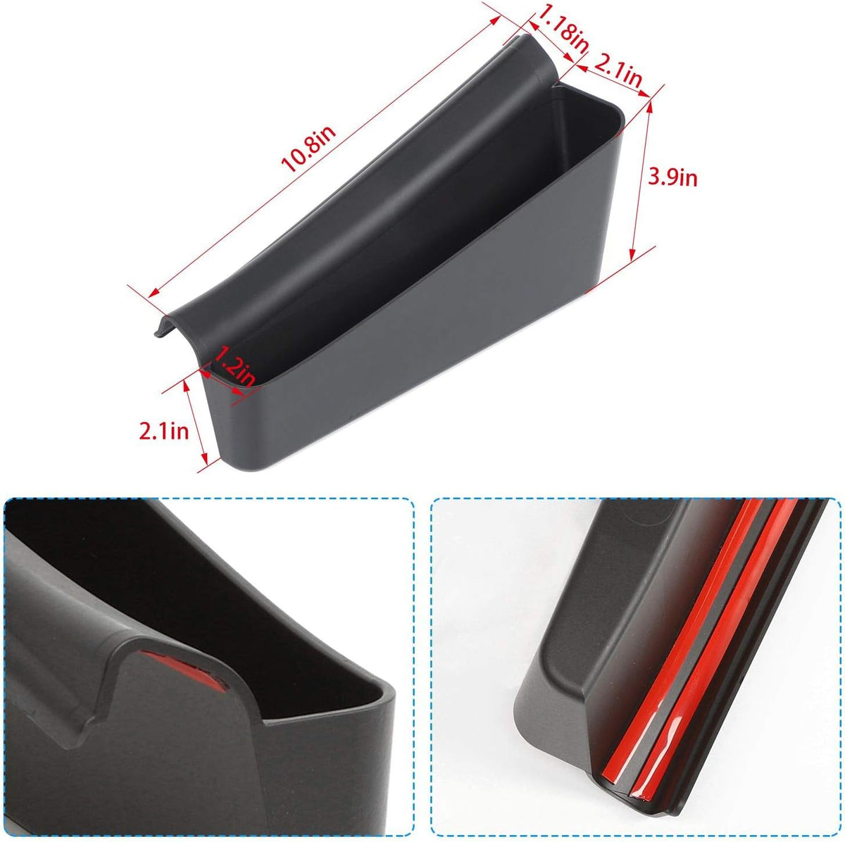 Black Pack of 2 Storage Tray Q1588