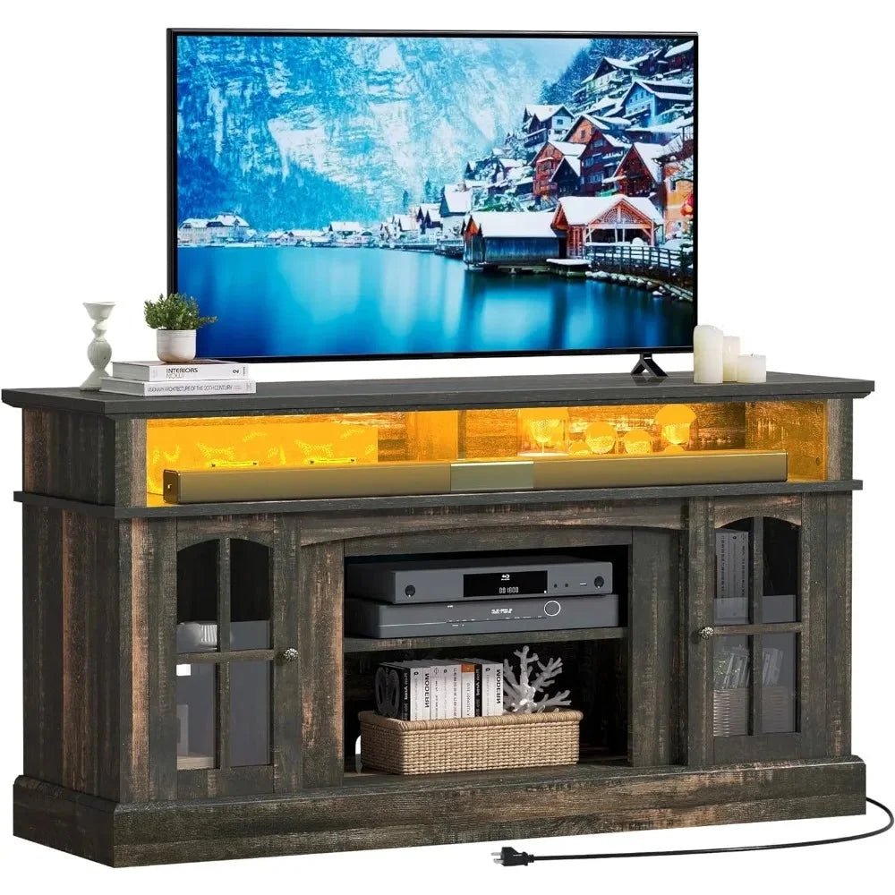 Dark Rustic Oak TV Stand N17580